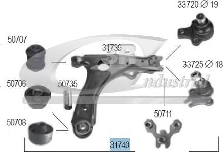 3RG 31740 - Braccio oscillante, Sospensione ruota autozon.pro