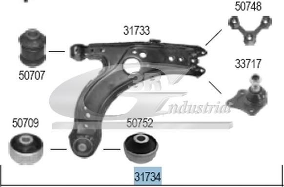 3RG 31734 - Braccio oscillante, Sospensione ruota autozon.pro