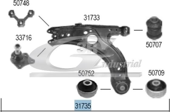 3RG 31735 - Braccio oscillante, Sospensione ruota autozon.pro