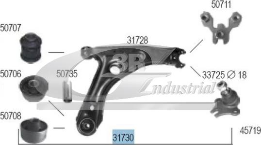 3RG 31730 - Braccio oscillante, Sospensione ruota autozon.pro