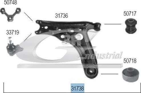 3RG 31738 - Braccio oscillante, Sospensione ruota autozon.pro