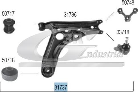 3RG 31737 - Braccio oscillante, Sospensione ruota autozon.pro