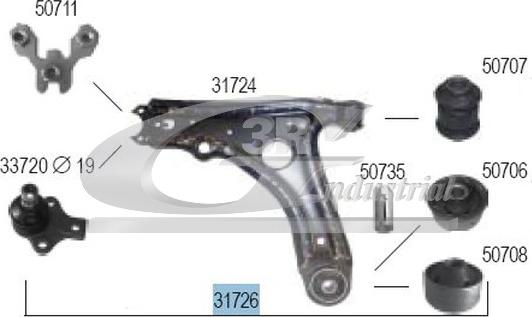 3RG 31726 - Braccio oscillante, Sospensione ruota autozon.pro