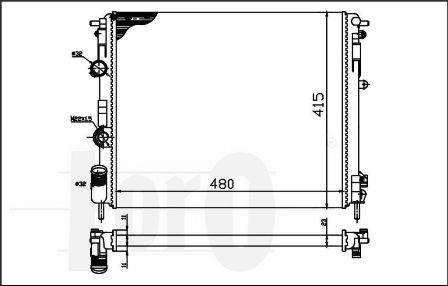 ABAKUS 042-017-0006-B - Radiatore, Raffreddamento motore autozon.pro