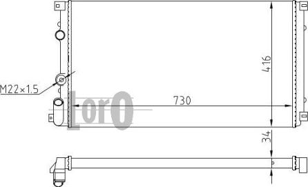 ABAKUS 042-017-0025 - Radiatore, Raffreddamento motore autozon.pro