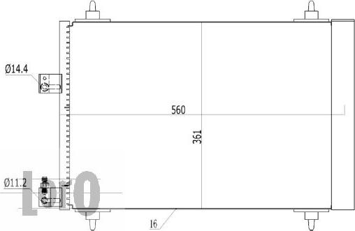 ABAKUS 009-016-0010 - Condensatore, Climatizzatore autozon.pro