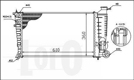 ABAKUS 009-017-0027 - Radiatore, Raffreddamento motore autozon.pro