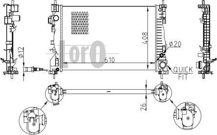 ABAKUS 002-017-0015-B - Radiatore, Raffreddamento motore autozon.pro