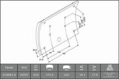 ABEX B2094167 - Kit materiale d'attrito, Freno a tamburo autozon.pro