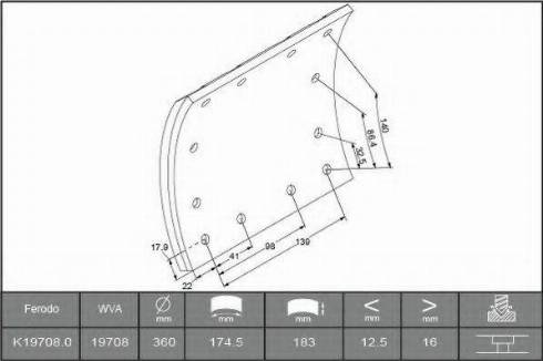 ABEX B2749172 - Kit materiale d'attrito, Freno a tamburo autozon.pro