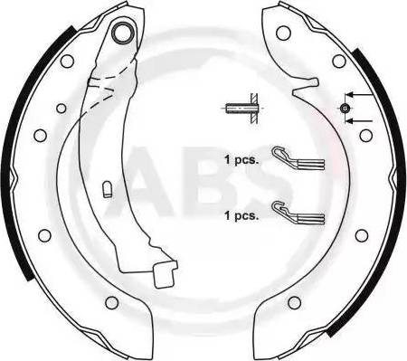 A.B.S. 9065 - Kit ganasce freno autozon.pro