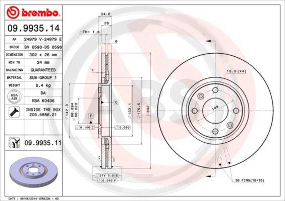 A.B.S. 09.9935.11 - Discofreno autozon.pro