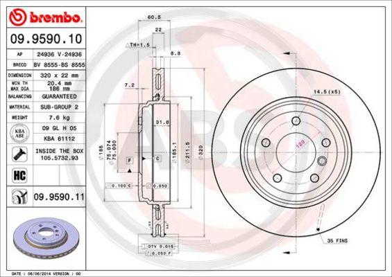 A.B.S. 09.9590.11 - Discofreno autozon.pro