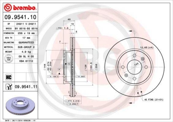 A.B.S. 09.9541.10 - Discofreno autozon.pro