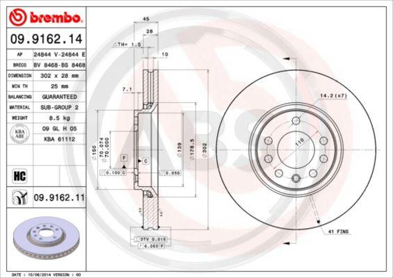 A.B.S. 09.9162.11 - Discofreno autozon.pro