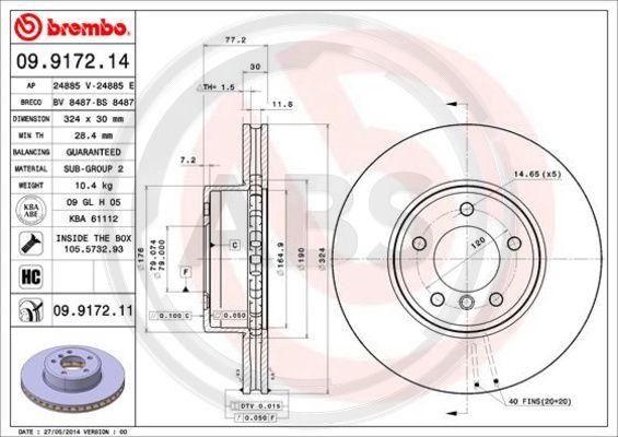 A.B.S. 09.9172.11 - Discofreno autozon.pro