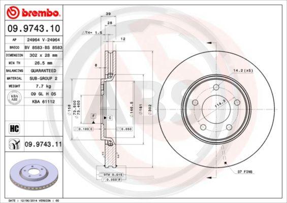 A.B.S. 09.9743.11 - Discofreno autozon.pro