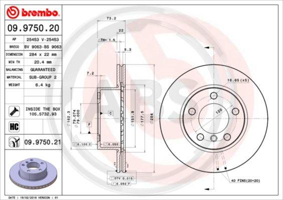 A.B.S. 09.9750.21 - Discofreno autozon.pro