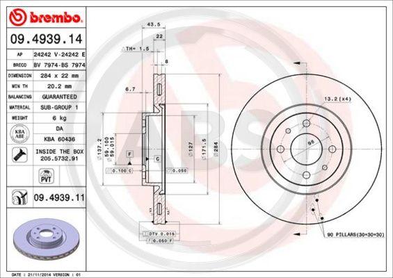 A.B.S. 09.4939.11 - Discofreno autozon.pro