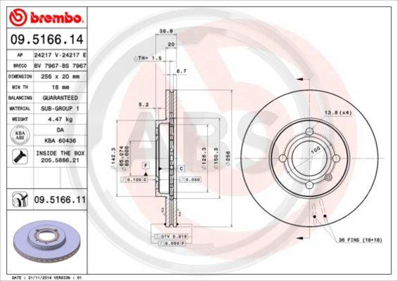 A.B.S. 09.5166.11 - Discofreno autozon.pro