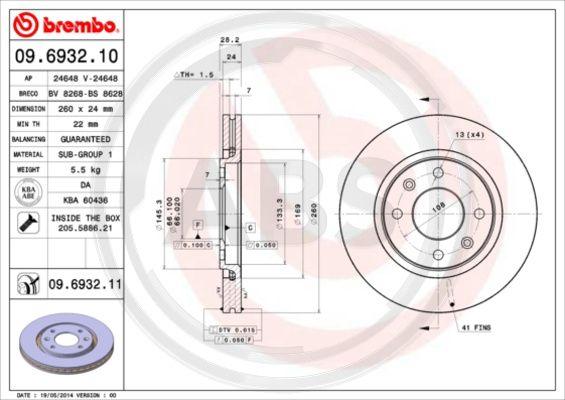 A.B.S. 09.6932.10 - Discofreno autozon.pro