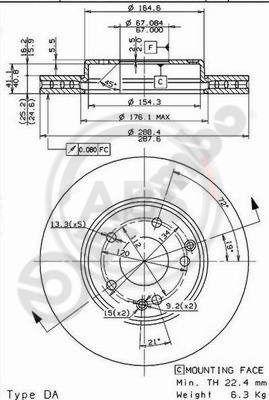 A.B.S. 09.8411.11 - Discofreno autozon.pro