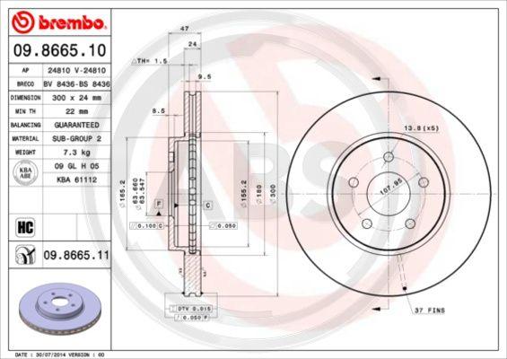 A.B.S. 09.8665.11 - Discofreno autozon.pro