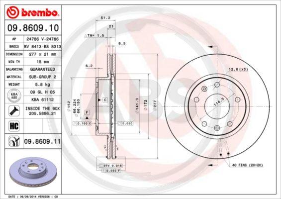 A.B.S. 09.8609.11 - Discofreno autozon.pro