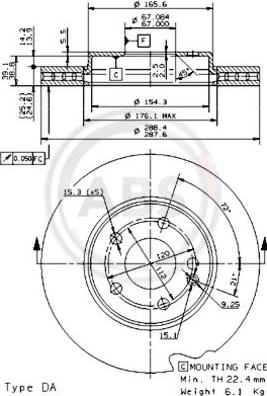 A.B.S. 09.8681.11 - Discofreno autozon.pro