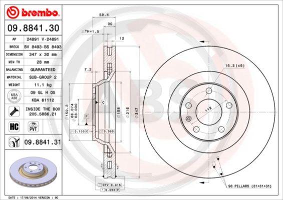 A.B.S. 09.8841.31 - Discofreno autozon.pro