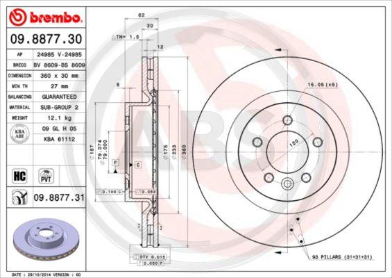 A.B.S. 09.8877.31 - Discofreno autozon.pro