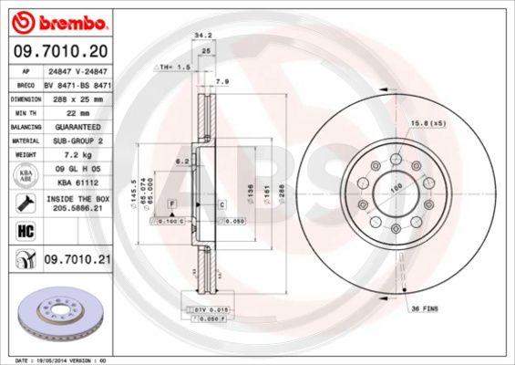 A.B.S. 09.7010.21 - Discofreno autozon.pro