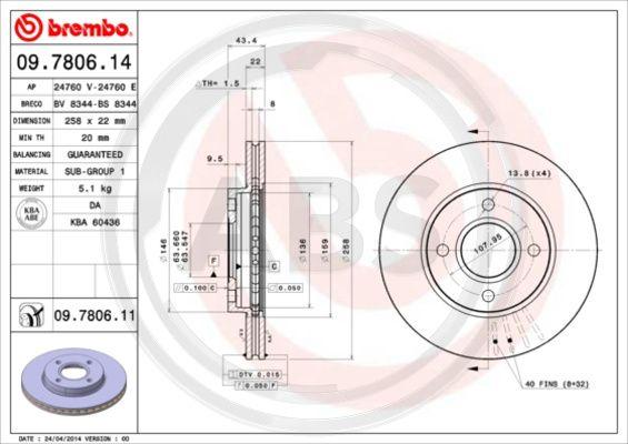 A.B.S. 09.7806.11 - Discofreno autozon.pro