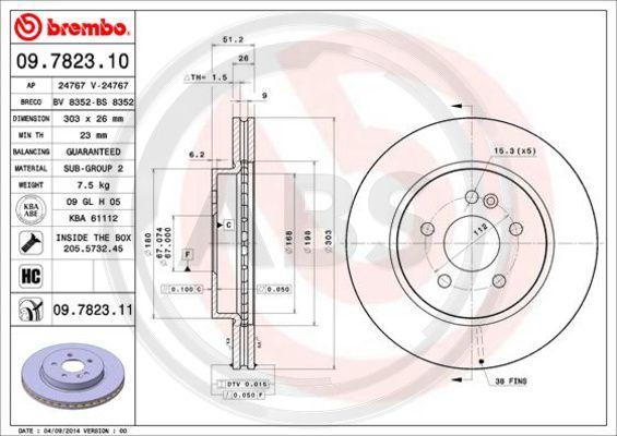 A.B.S. 09.7823.11 - Discofreno autozon.pro