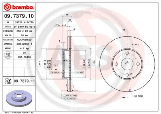 A.B.S. 09.7379.11 - Discofreno autozon.pro