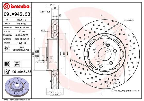 A.B.S. 09.A945.33 - Discofreno autozon.pro