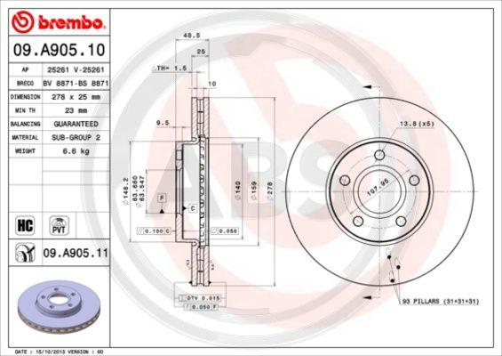 A.B.S. 09.A905.10 - Discofreno autozon.pro