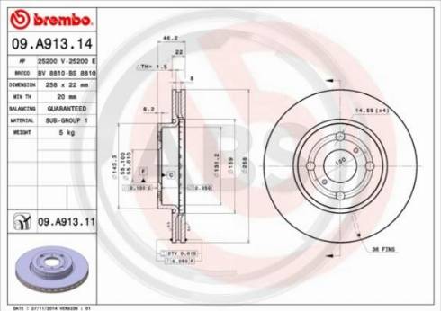 A.B.S. 09.A913.14 - Discofreno autozon.pro