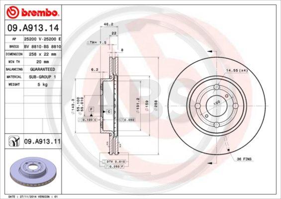 A.B.S. 09.A913.11 - Discofreno autozon.pro