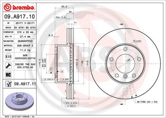 A.B.S. 09.A917.11 - Discofreno autozon.pro