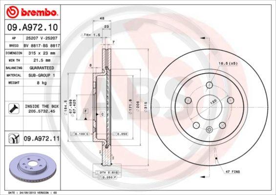 A.B.S. 09.A972.11 - Discofreno autozon.pro