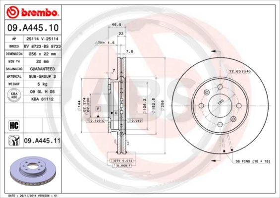 A.B.S. 09.A445.10 - Discofreno autozon.pro