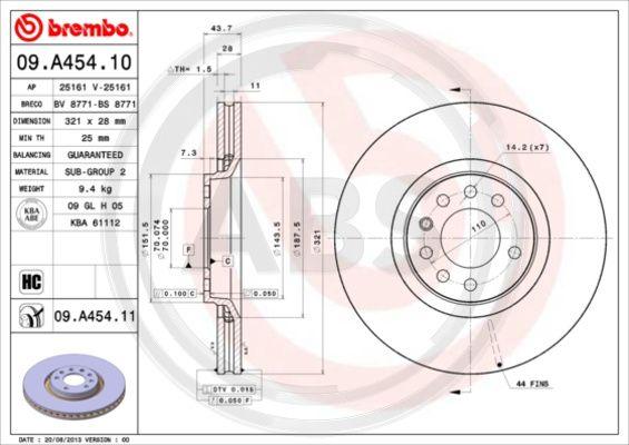 A.B.S. 09.A454.11 - Discofreno autozon.pro