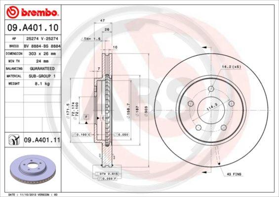 A.B.S. 09.A401.11 - Discofreno autozon.pro