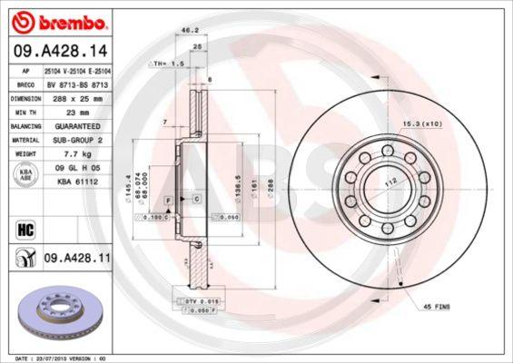 A.B.S. 09.A428.11 - Discofreno autozon.pro