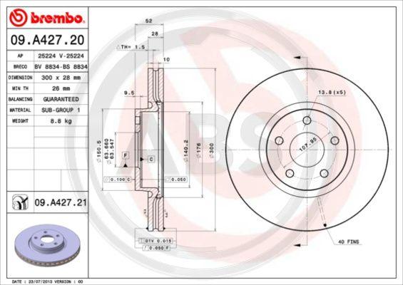 A.B.S. 09.A427.21 - Discofreno autozon.pro