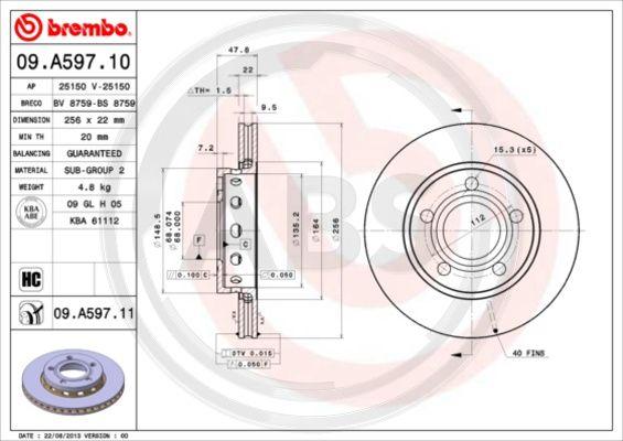 A.B.S. 09.A597.11 - Discofreno autozon.pro