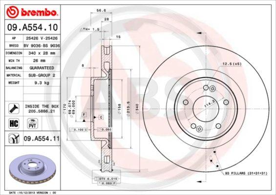 A.B.S. 09.A554.10 - Discofreno autozon.pro