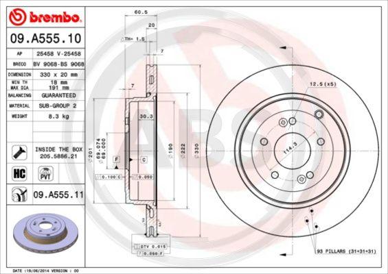 A.B.S. 09.A555.10 - Discofreno autozon.pro