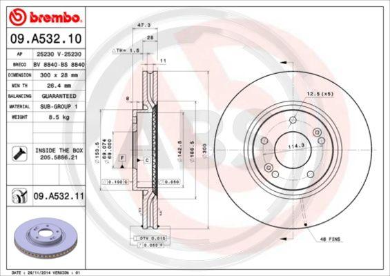 A.B.S. 09.A532.10 - Discofreno autozon.pro